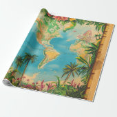 Wrapping Paper-Vintage Atlas Wrapping Paper Geschenkpapier (Ungerollt)