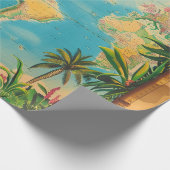 Wrapping Paper-Vintage Atlas Wrapping Paper Geschenkpapier (Ecke)