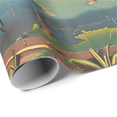 Wrapping Paper-Vintage Atlas Wrapping Paper Geschenkpapier (Rolleneckpunkt)