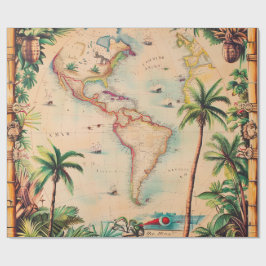 Wrapping Paper-Vintage Atlas Wrapping Paper Geschenkpapier
