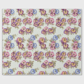 Wrapping Paper | Vintage Pansy Floral Garden Geschenkpapier (Flach)
