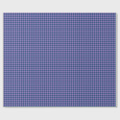 Wrapping Paper Violet and Navy Karo Gingham Geschenkpapier (Flach)