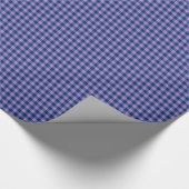 Wrapping Paper Violet and Navy Karo Gingham Geschenkpapier (Ecke)