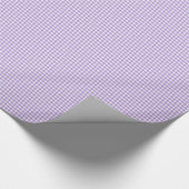 Wrapping Paper Violet and White Karo Gingham Geschenkpapier (Ecke)