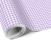 Wrapping Paper Violet and White Karo Gingham Geschenkpapier (Rolleneckpunkt)