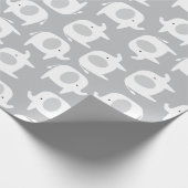 Wrapping Paper von Baby Grey and White Elephants Geschenkpapier (Ecke)