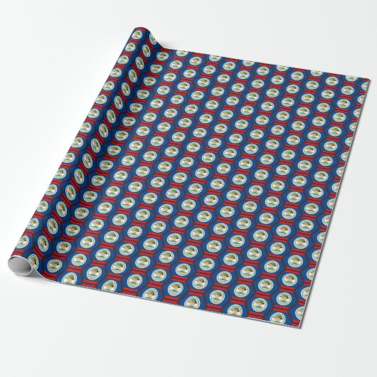 Wrapping Paper von Honeycomb Flag Belize Geschenkpapier (Ungerollt)
