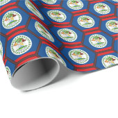 Wrapping Paper von Honeycomb Flag Belize Geschenkpapier (Rolleneckpunkt)