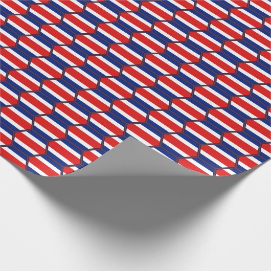 Wrapping Paper von Honeycomb Flag Costa Rica Geschenkpapier (Ecke)