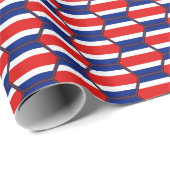 Wrapping Paper von Honeycomb Flag Costa Rica Geschenkpapier (Rolleneckpunkt)