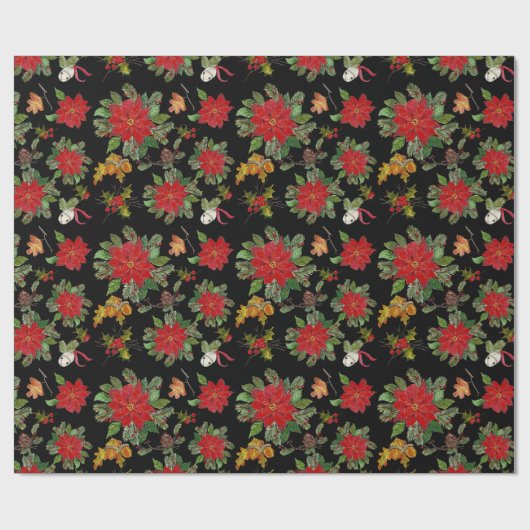 Wrapping Paper von Küstenwald Poinsettias Geschenkpapier (Flach)