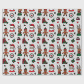 Wrapping Paper von Santa Gingerbrot Geschenkpapier (Flach)