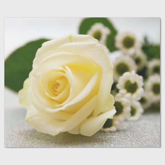 Wrapping Paper von White Rose Valentine Geschenkpapier (Flach)