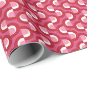 Wrapping Paper Wavy Block Print MCM Geometric Geschenkpapier (Rolleneckpunkt)