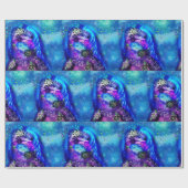 Wrapping Paper - Whimsical Dolphin Gift Wrap Blue Geschenkpapier (Flach)