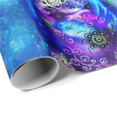 Wrapping Paper - Whimsical Dolphin Gift Wrap Blue Geschenkpapier (Rolleneckpunkt)