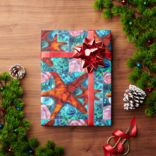 Wrapping Paper Whimsifish Seashells Beach Geschenkpapier