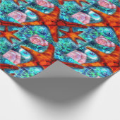 Wrapping Paper Whimsifish Seashells Beach Geschenkpapier (Ecke)