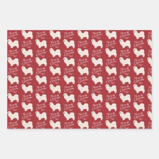 Wrapping Paper White Tibetan Spaniel Geschenkpapier Set (Vorderseite 3)