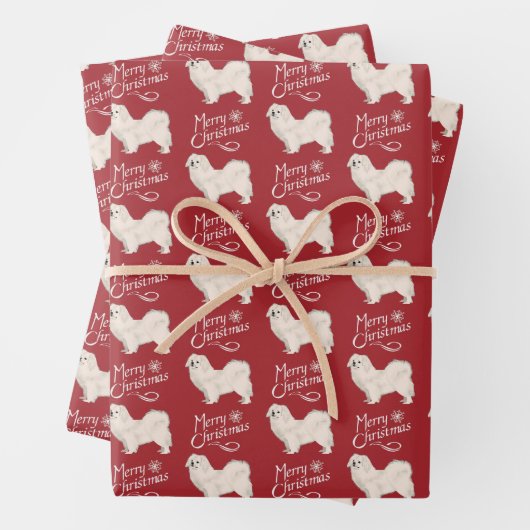 Wrapping Paper White Tibetan Spaniel Geschenkpapier Set (Beispiel)
