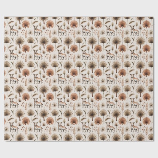 Wrapping paper with a delicate botanical pattern geschenkpapier (Flach)