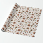 Wrapping paper with a pattern of brown and white geschenkpapier (Ungerollt)