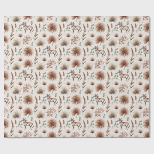 Wrapping paper with a pattern of brown and white geschenkpapier (Flach)