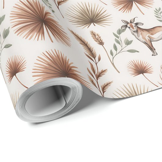 Wrapping paper with a pattern of brown and white geschenkpapier (Rolleneckpunkt)