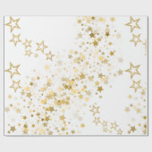 Wrapping Paper with golden stars Geschenkpapier (Flach)