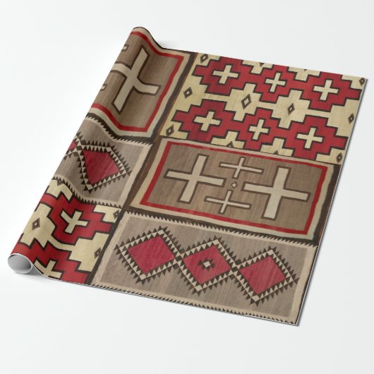wrapping paper with navajo rug motif geschenkpapier (Ungerollt)