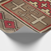 wrapping paper with navajo rug motif geschenkpapier (Ecke)
