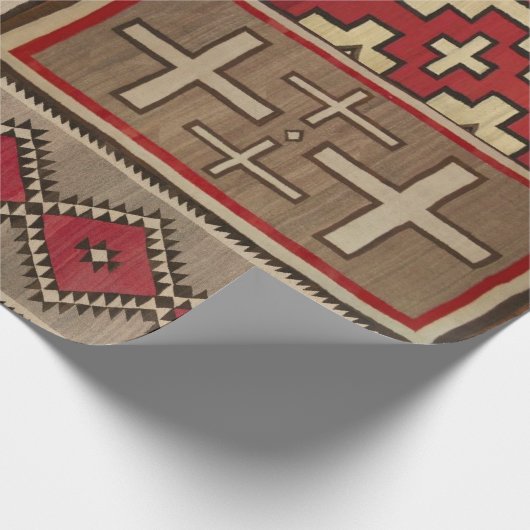 wrapping paper with navajo rug motif geschenkpapier (Ecke)