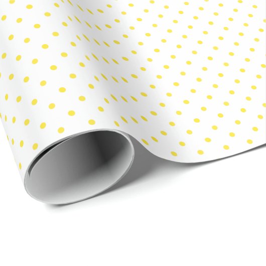 Wrapping Paper - Yellow Dots Pattern Geschenkpapier (Rolleneckpunkt)