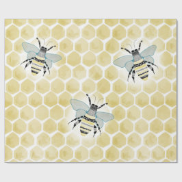 Wrapping Paper zu Bienen und Honeycomb Geschenkpapier