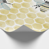Wrapping Paper zu Bienen und Honeycomb Geschenkpapier (Ecke)