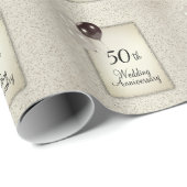 Wrapping Paper zum 50. Jahrestag der Hochzeit Geschenkpapier (Rolleneckpunkt)