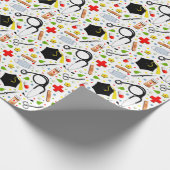 Wrapping Paper zum Abschluss von Medizinschulen Geschenkpapier (Ecke)