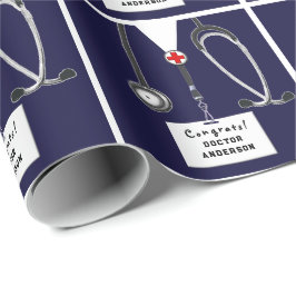 Wrapping Paper zum Abschluss von Medizinschulen Geschenkpapier