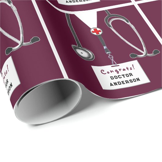 Wrapping Paper zum Abschluss von Medizinschulen Geschenkpapier (Rolleneckpunkt)