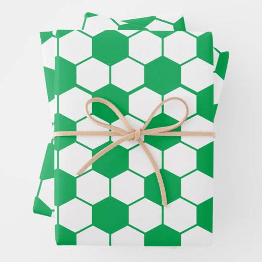 Wrapping Paper zum grünen Fußball Geschenkpapier Set (Beispiel)