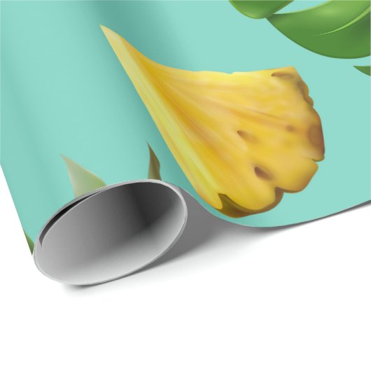 Wrapping Paper zum Thema Ananas Geschenkpapier (Rolleneckpunkt)