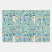 Wrapping Paper zum Thema Schiff an der Küste Geschenkpapier Set (Vorderseite 3)