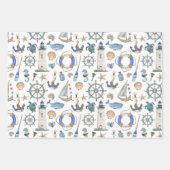 Wrapping Paper zum Thema Schiff an der Küste Geschenkpapier Set (Vorderseite 2)