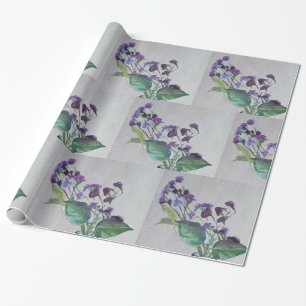 Wrapping Paper zur Blume von Violett Geschenkpapier