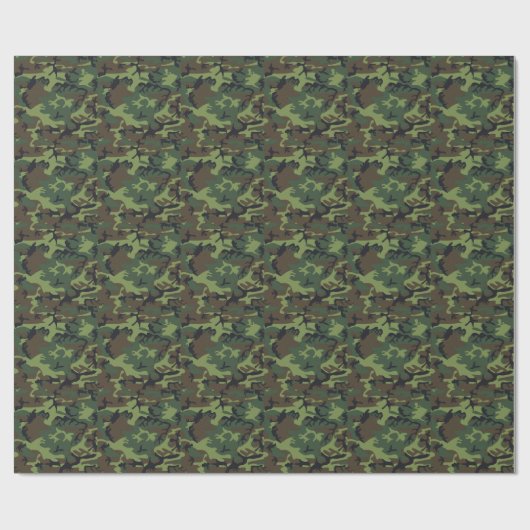 Wrapping Paper zur Camouflage von Army Woodland Geschenkpapier (Flach)