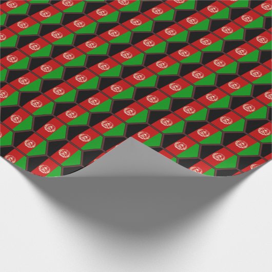 Wrapping Paper zur Flagge Afghanistans Geschenkpapier (Ecke)