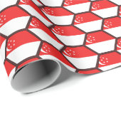 Wrapping Paper zur Flagge Singapurs Geschenkpapier (Rolleneckpunkt)