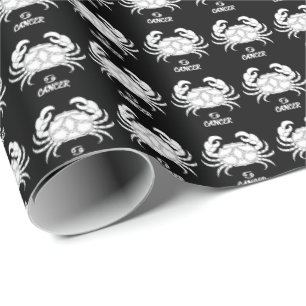 Wrapping Paper zur Silhouette von Krebs Geschenkpapier
