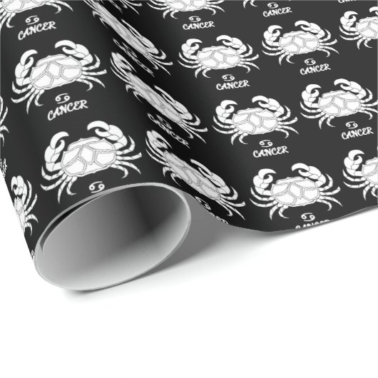 Wrapping Paper zur Silhouette von Krebs Geschenkpapier (Rolleneckpunkt)