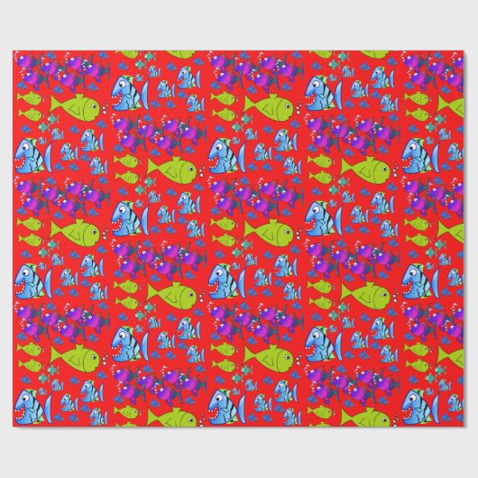 Wrapping Papier Fish Geschenkpapier (Flach)